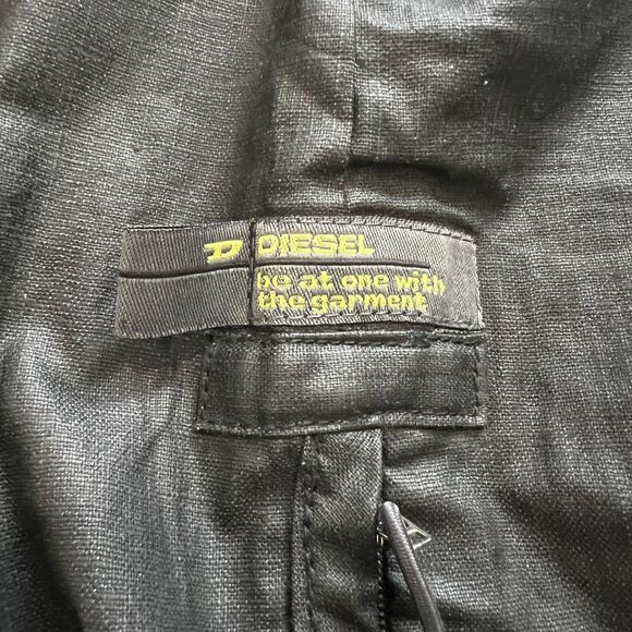 Diesel Linen Blend Ottolinger Wide Leg Zip Vent Pants M - Picture 7 of 15